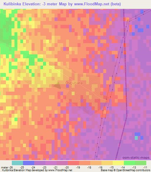 Kulibinka,Azerbaijan Elevation Map