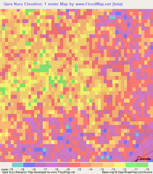 Qara Nuru,Azerbaijan Elevation Map
