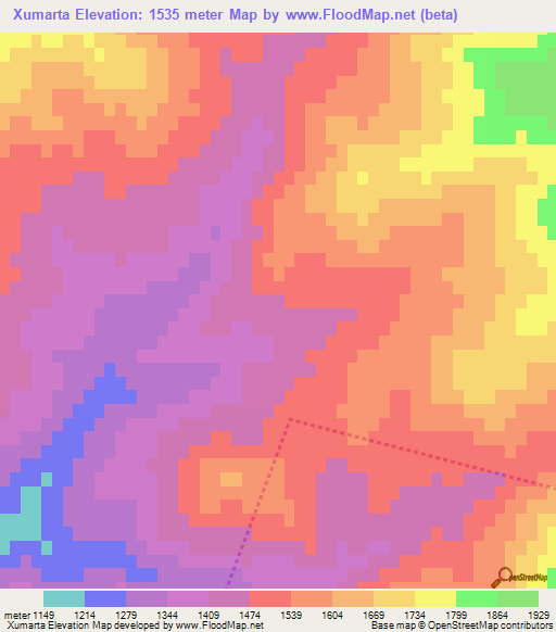 Xumarta,Azerbaijan Elevation Map