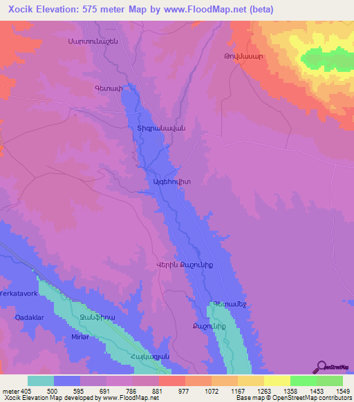 Xocik,Azerbaijan Elevation Map