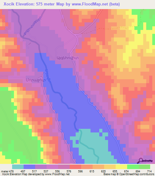 Xocik,Azerbaijan Elevation Map