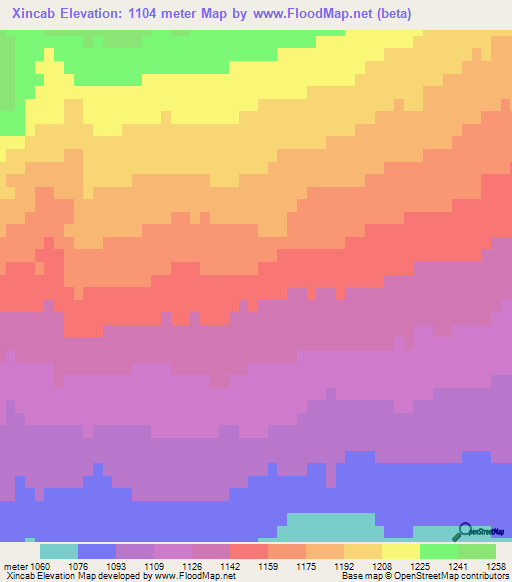 Xincab,Azerbaijan Elevation Map