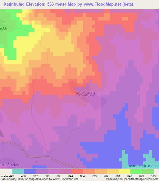 Xatinbulaq,Azerbaijan Elevation Map