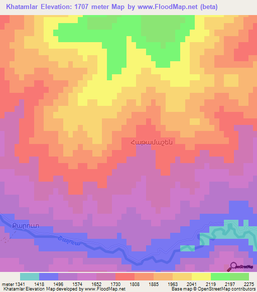 Khatamlar,Azerbaijan Elevation Map
