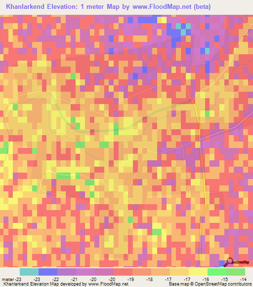 Khanlarkend,Azerbaijan Elevation Map