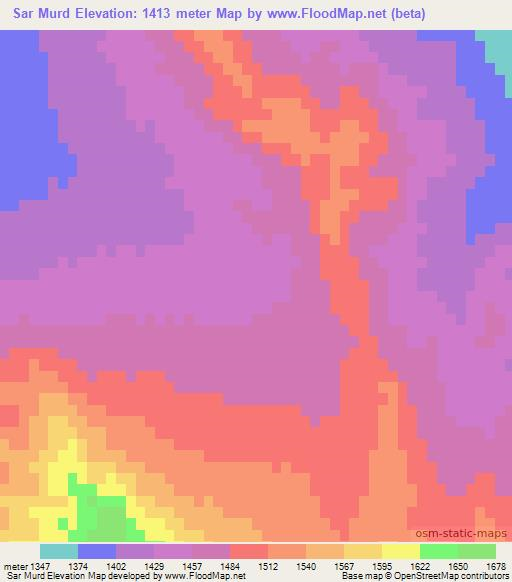 Sar Murd,Iran Elevation Map