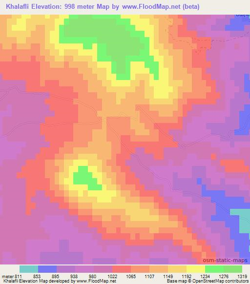 Khalafli,Azerbaijan Elevation Map