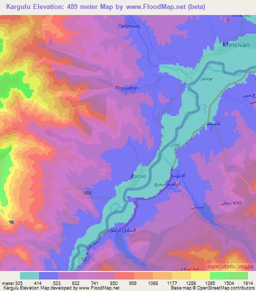 Kargulu,Azerbaijan Elevation Map