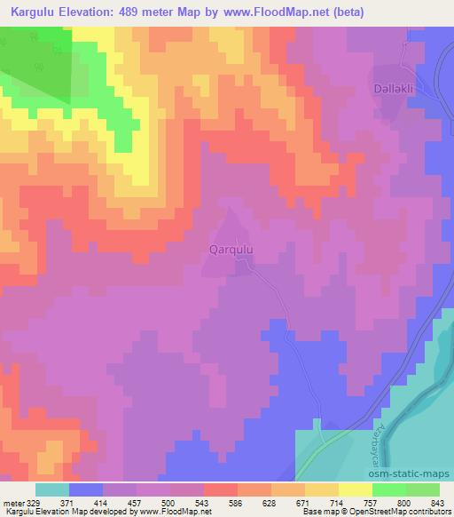 Kargulu,Azerbaijan Elevation Map