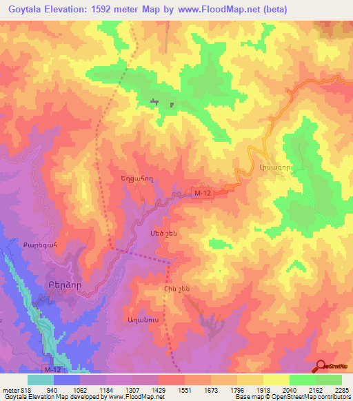 Goytala,Azerbaijan Elevation Map