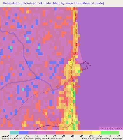 Kaladakhna,Azerbaijan Elevation Map