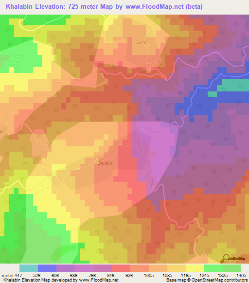 Khalabin,Azerbaijan Elevation Map
