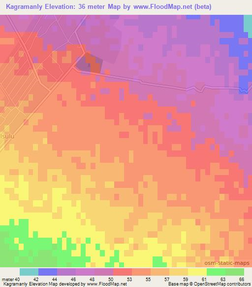Kagramanly,Azerbaijan Elevation Map