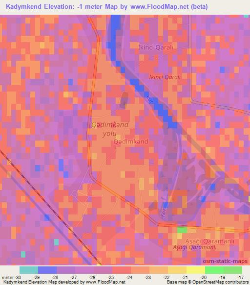 Kadymkend,Azerbaijan Elevation Map