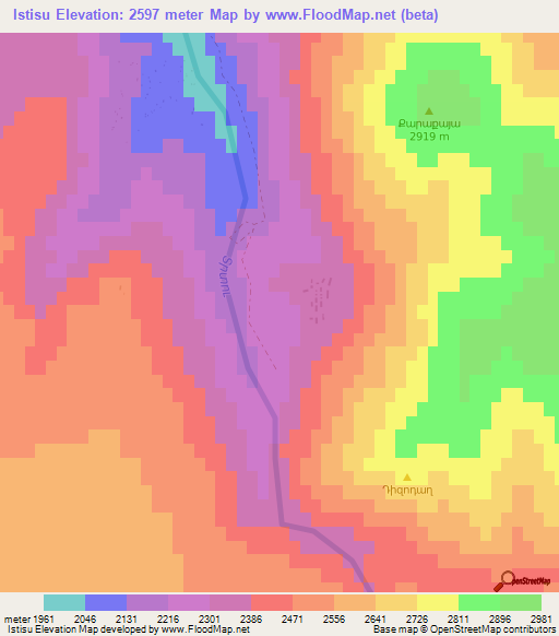 Istisu,Azerbaijan Elevation Map