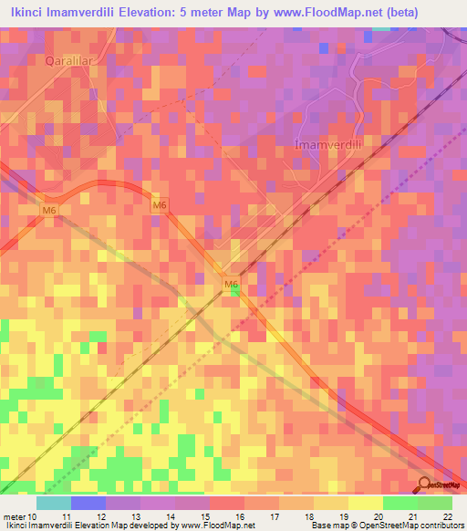 Ikinci Imamverdili,Azerbaijan Elevation Map