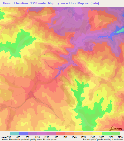 Hovari,Azerbaijan Elevation Map