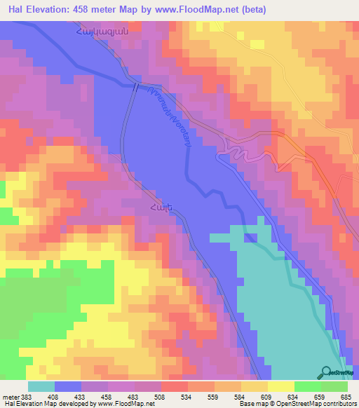 Hal,Azerbaijan Elevation Map