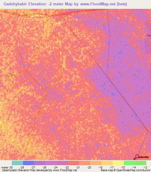 Gadzhybabir,Azerbaijan Elevation Map