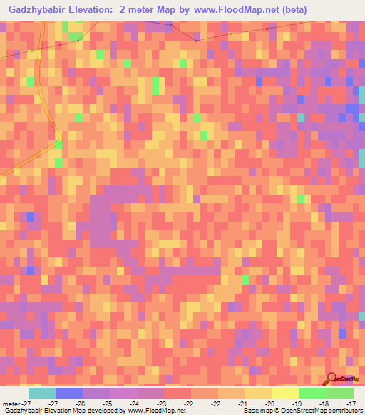 Gadzhybabir,Azerbaijan Elevation Map