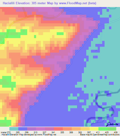 Hacialili,Azerbaijan Elevation Map
