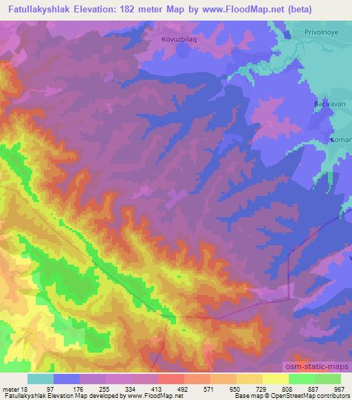 Fatullakyshlak,Azerbaijan Elevation Map