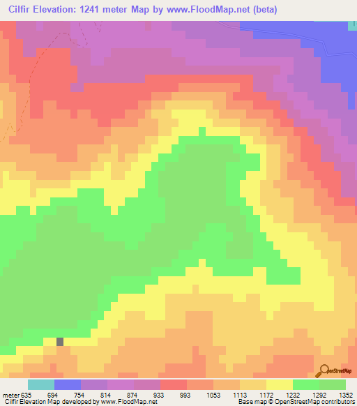 Cilfir,Azerbaijan Elevation Map