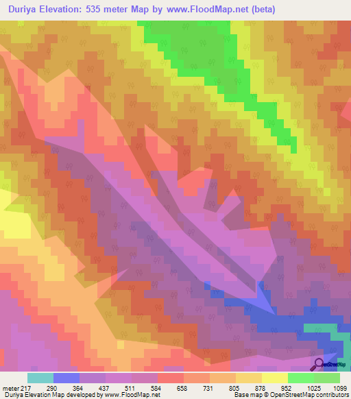 Duriya,Azerbaijan Elevation Map
