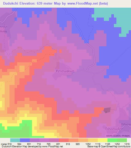 Dudukchi,Azerbaijan Elevation Map