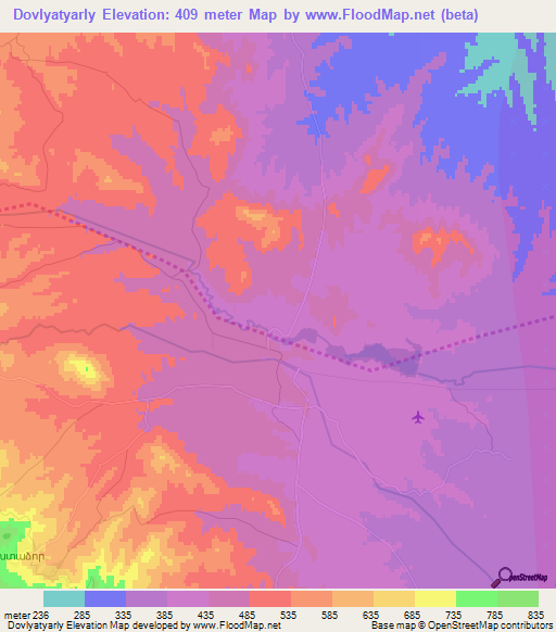 Dovlyatyarly,Azerbaijan Elevation Map