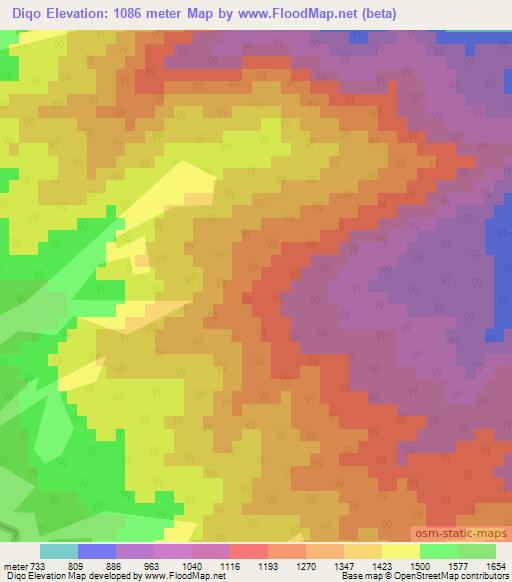 Diqo,Azerbaijan Elevation Map