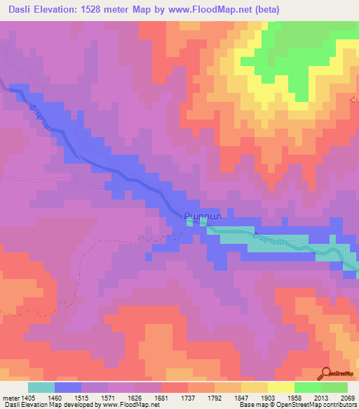 Dasli,Azerbaijan Elevation Map