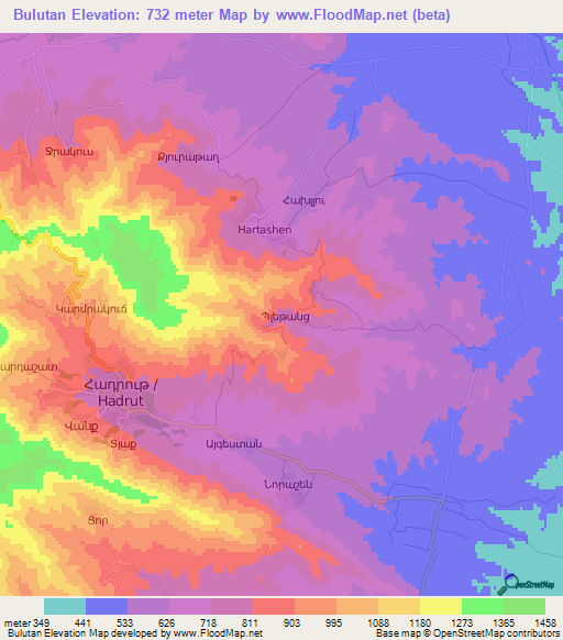 Bulutan,Azerbaijan Elevation Map