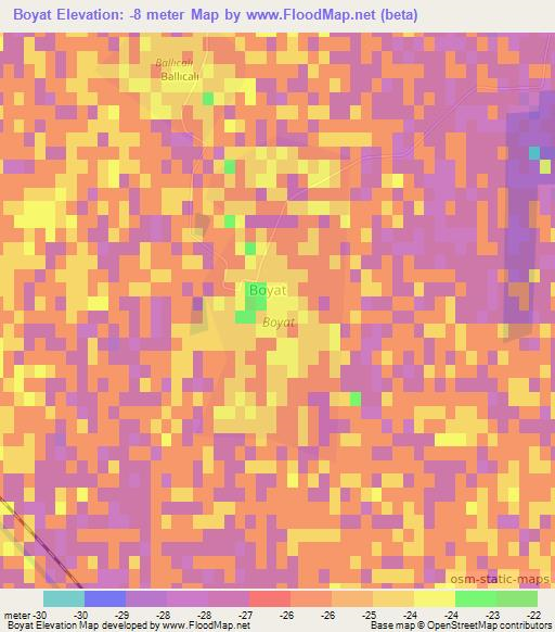 Boyat,Azerbaijan Elevation Map