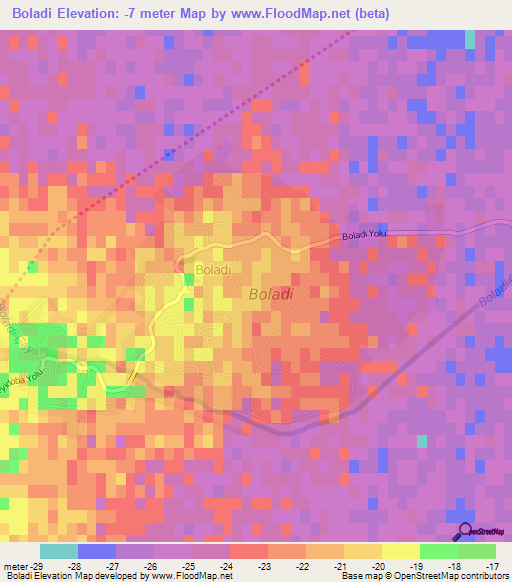 Boladi,Azerbaijan Elevation Map