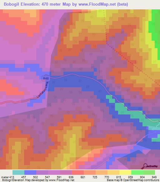 Bobogil,Azerbaijan Elevation Map
