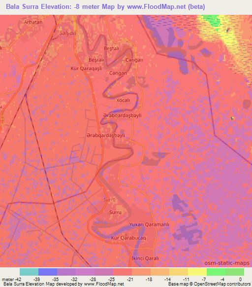 Bala Surra,Azerbaijan Elevation Map