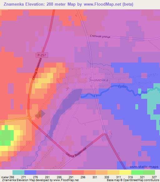 Znamenka,Russia Elevation Map