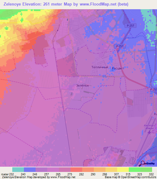 Zelenoye,Russia Elevation Map