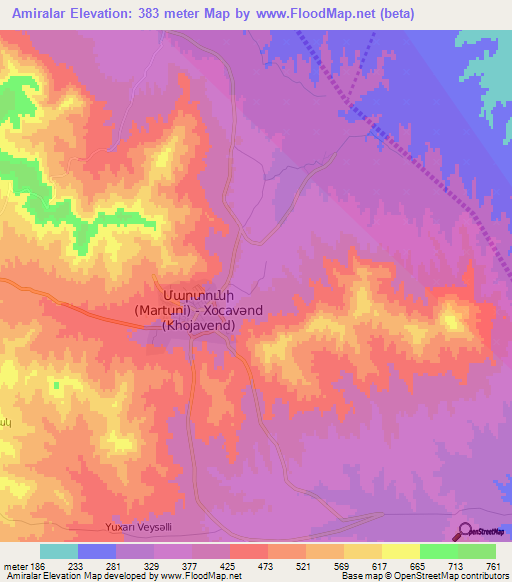 Amiralar,Azerbaijan Elevation Map