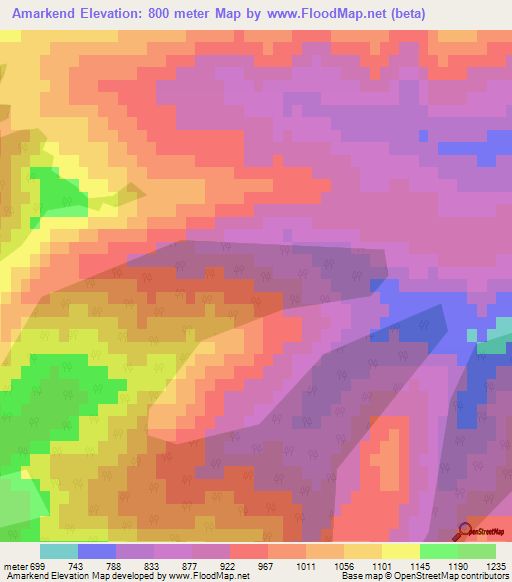 Amarkend,Azerbaijan Elevation Map