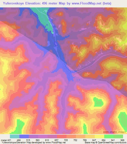 Yuferovskoye,Russia Elevation Map