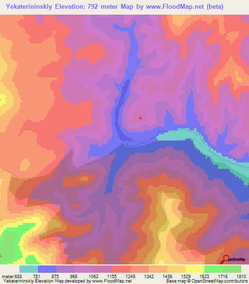 Yekaterininskiy,Russia Elevation Map