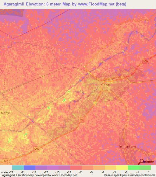 Agaragimli,Azerbaijan Elevation Map