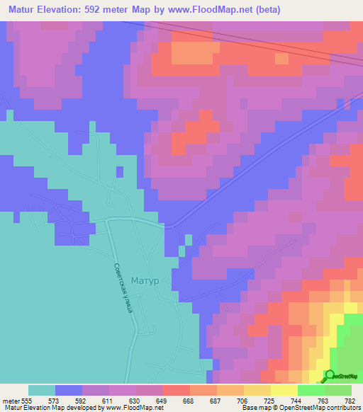 Matur,Russia Elevation Map