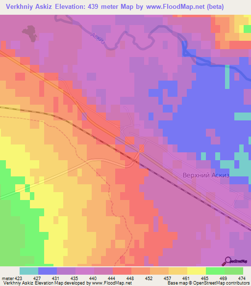 Verkhniy Askiz,Russia Elevation Map