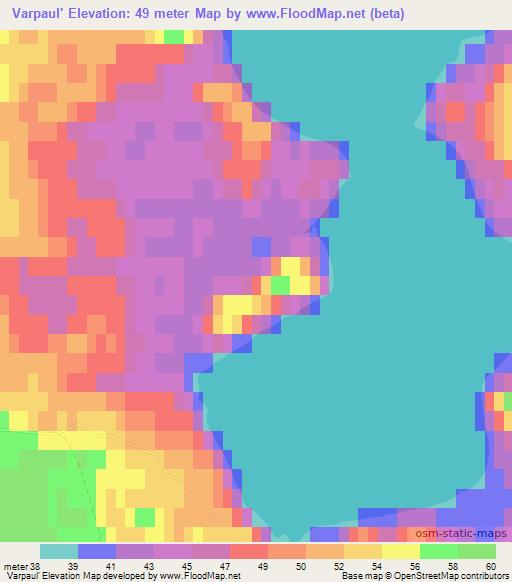 Varpaul',Russia Elevation Map