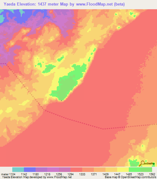 Yaeda,Tanzania Elevation Map