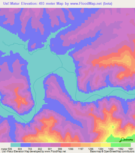 Ust'-Matur,Russia Elevation Map
