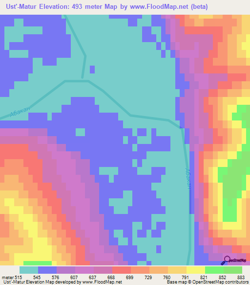 Ust'-Matur,Russia Elevation Map